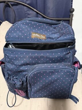 Matilda Jane Navy with Pink Polka Dot Backpack